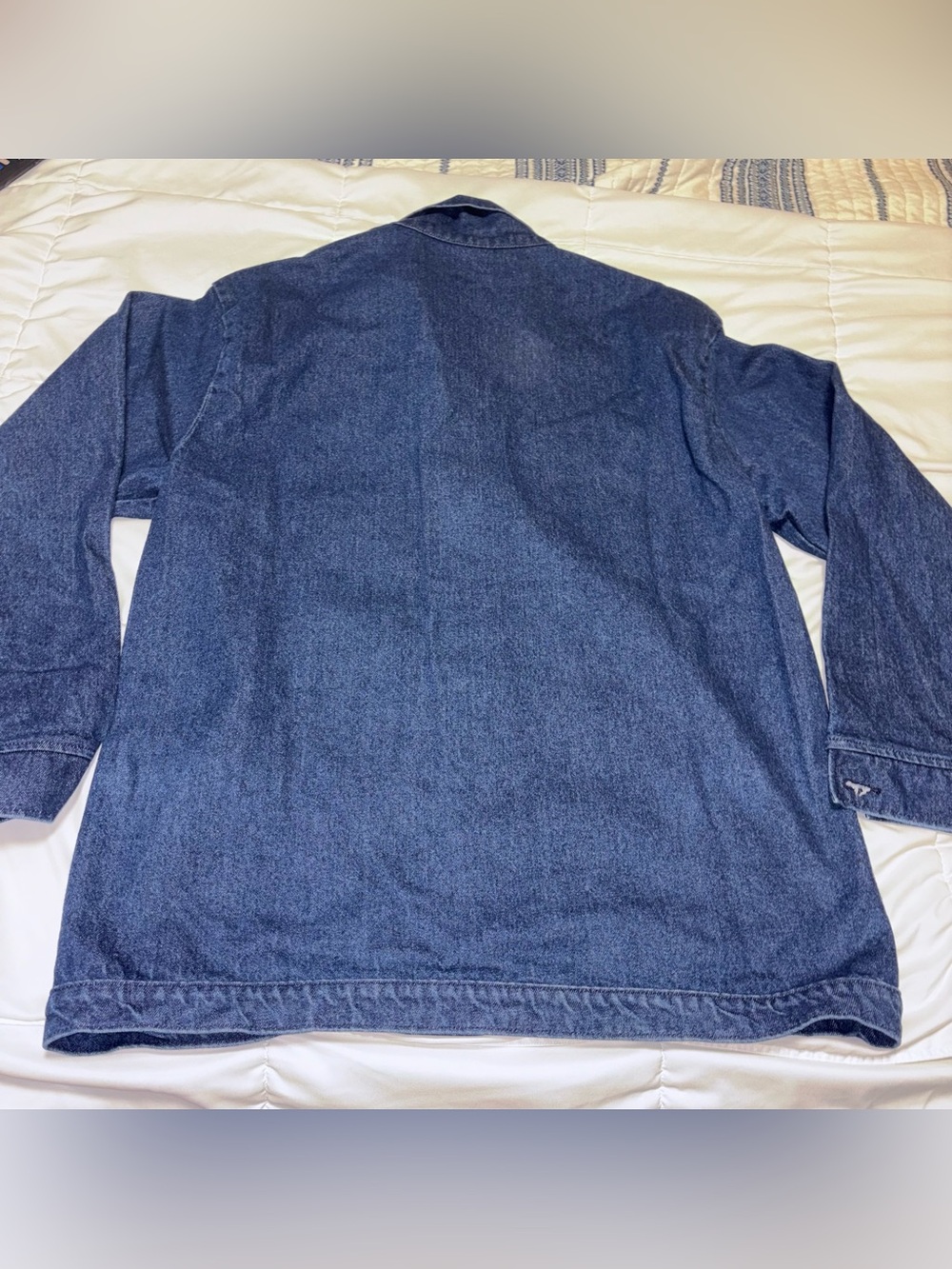 VTG XL PRISON BLUES YARD COAT Chore Jacket denim Jean cotton made in USA - Picture 7 of 7